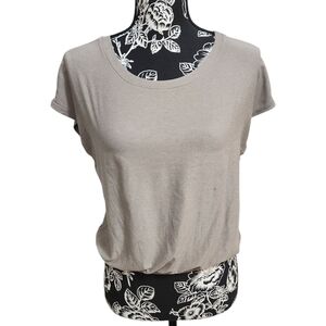 Beyond Yoga Spacedye Slouchy Banded Bottom Crop Top Mist